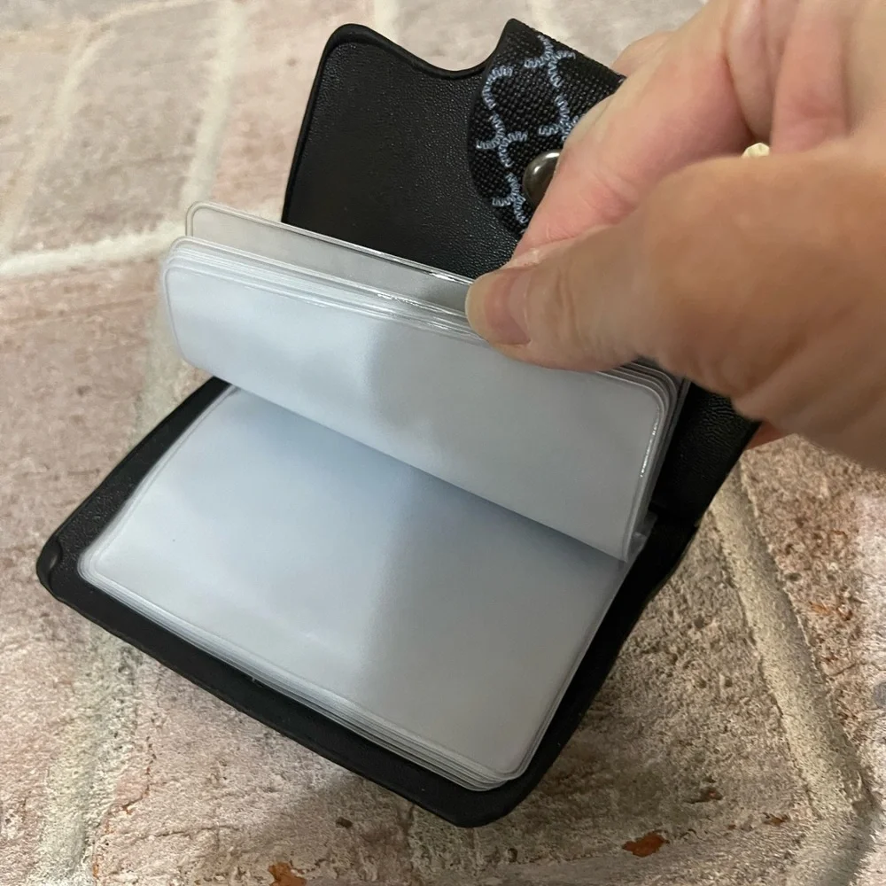 Elegant Black/Blue Patterned Handbag Set - Picture 16 of 17